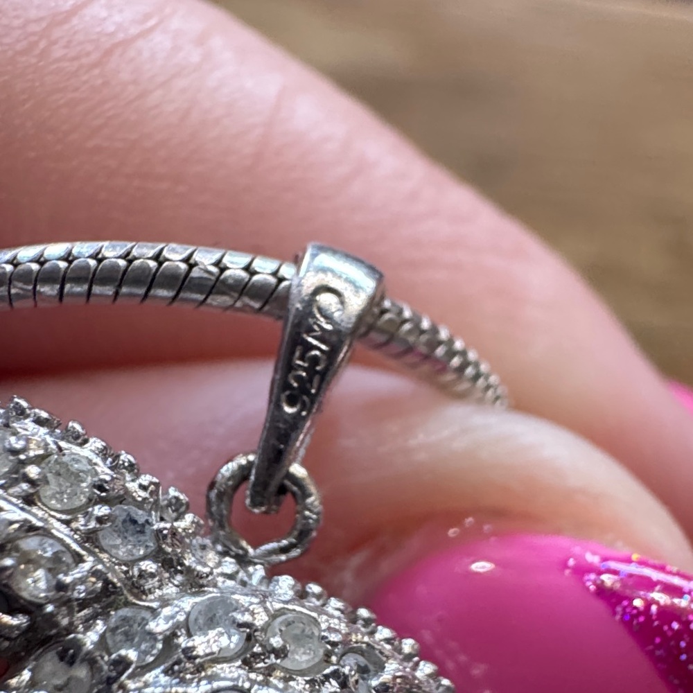 Consignment Item.. Sterling Silver Black And White Diamond View 3